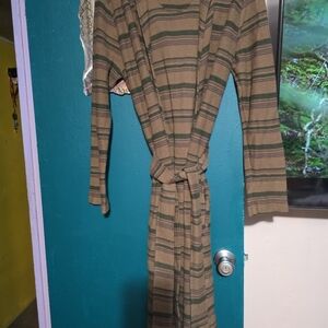 UGG Men's Striped Robe - Brown and Green